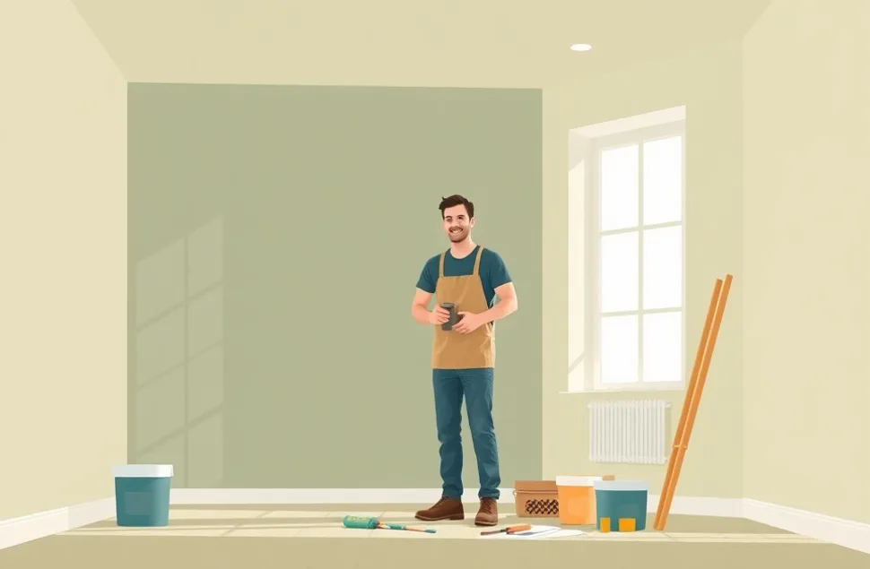 Intérieur rénové après travaux de peinture à Ronchin