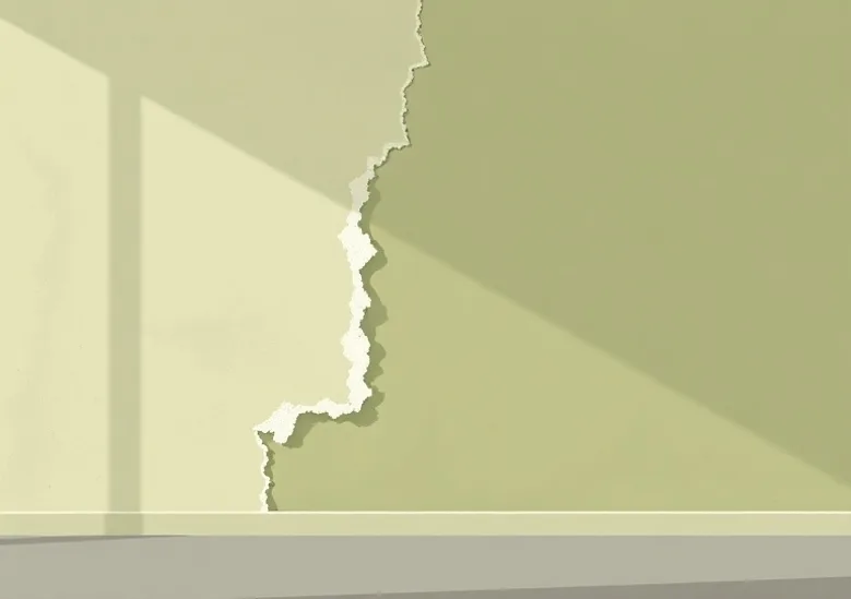 Ponçage et rebouchage des fissures avant mise en peinture